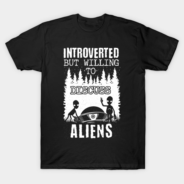 Alien Ufo Introverted T-Shirt by Tesszero